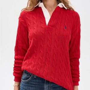 Cotton Cable Rugby Pullover